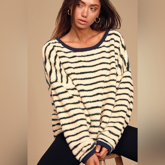 Free People Breton Stripe Pullover - Picture 1 of 6